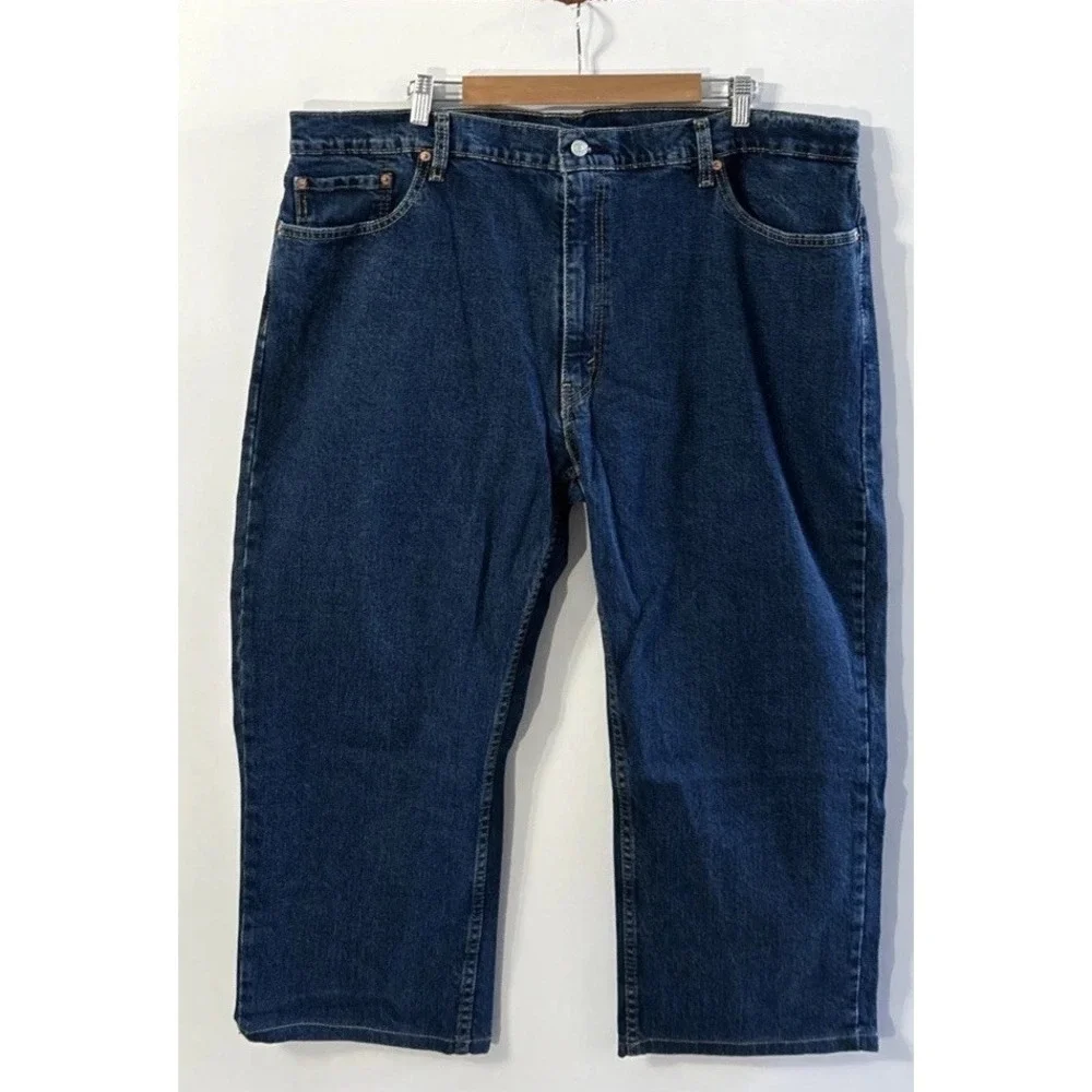 Mens Levis Levi's 569 Blue Jeans Jorts Sz No Stains No Wear Sz‎ 44
